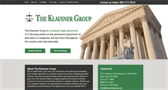 Desktop Screenshot of klausnergroup.com