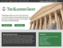 Tablet Screenshot of klausnergroup.com